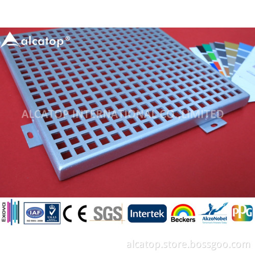 Decorative Curtain Wall Perforated Aluminum Panel PVDF Coated
